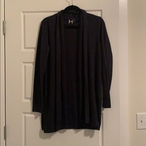 H BY BORDEAUX NAVY CARDIGAN SIZE M